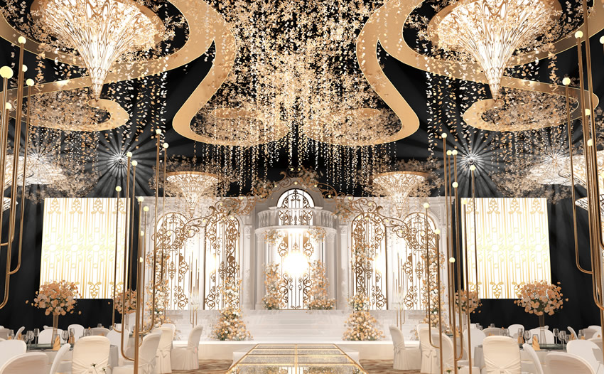 云南花木兰喜事汇金色大厅效果展示